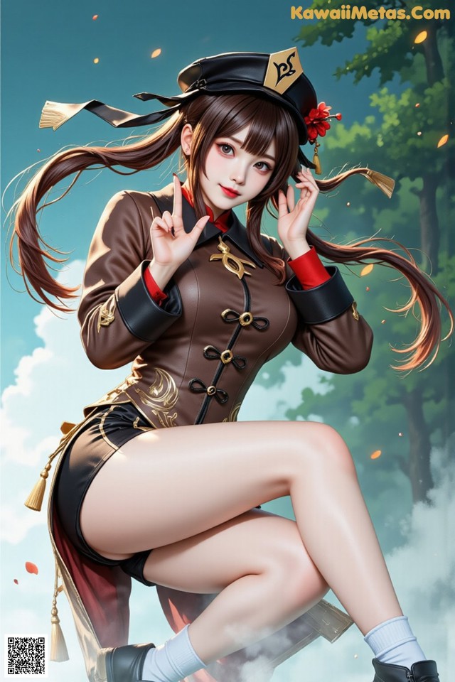 A woman in a military uniform is posing for a picture.